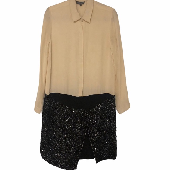 Sachin & Babi Silk Drop Waist Sequin Dress - Picture 2 of 6